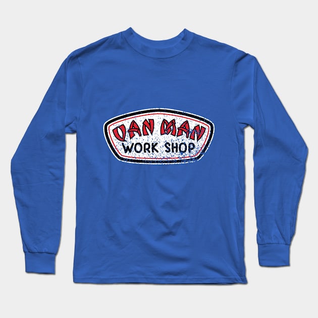 Van Man Work Shop, distressed Long Sleeve T-Shirt by CampWestfalia